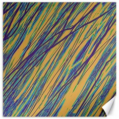 Blue And Yellow Van Gogh Pattern Canvas 20  X 20  