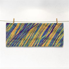 Blue And Yellow Van Gogh Pattern Hand Towel