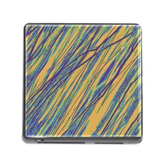 Blue And Yellow Van Gogh Pattern Memory Card Reader (square)