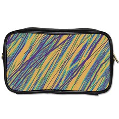 Blue And Yellow Van Gogh Pattern Toiletries Bags by Valentinaart