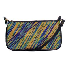 Blue And Yellow Van Gogh Pattern Shoulder Clutch Bags