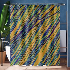 Blue And Yellow Van Gogh Pattern Shower Curtain 60  X 72  (medium) 