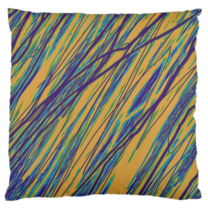 Blue and yellow Van Gogh pattern Large Cushion Case (Two Sides)