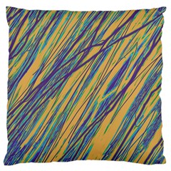 Blue And Yellow Van Gogh Pattern Standard Flano Cushion Case (one Side) by Valentinaart