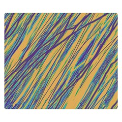 Blue And Yellow Van Gogh Pattern Double Sided Flano Blanket (small) 