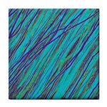 Blue pattern Tile Coasters Front