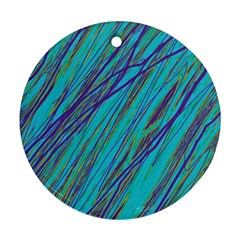 Blue Pattern Ornament (round) 