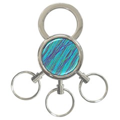 Blue Pattern 3-ring Key Chains