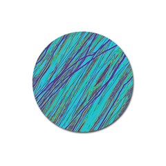 Blue Pattern Magnet 3  (round)