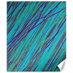 Blue Pattern Canvas 8  X 10 