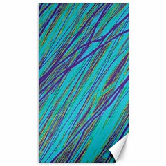 Blue Pattern Canvas 40  X 72   by Valentinaart