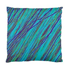 Blue Pattern Standard Cushion Case (two Sides) by Valentinaart