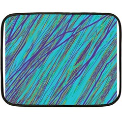 Blue Pattern Fleece Blanket (mini) by Valentinaart