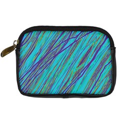 Blue Pattern Digital Camera Cases by Valentinaart