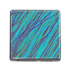 Blue Pattern Memory Card Reader (square) by Valentinaart