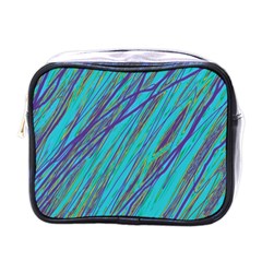 Blue Pattern Mini Toiletries Bags