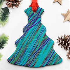 Blue Pattern Christmas Tree Ornament (2 Sides)