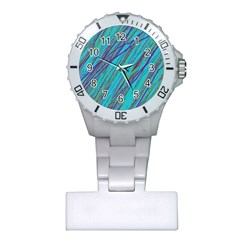 Blue Pattern Plastic Nurses Watch