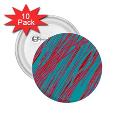 Red and blue pattern 2.25  Buttons (10 pack) 