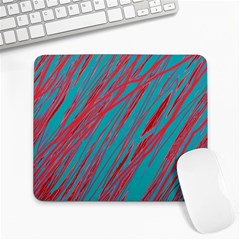 Red and blue pattern Large Mousepads