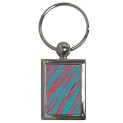 Red and blue pattern Key Chains (Rectangle) 