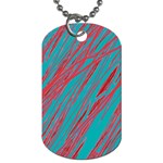 Red and blue pattern Dog Tag (One Side) Front