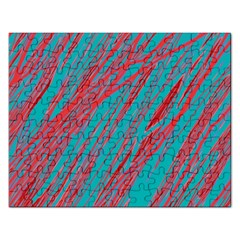 Red And Blue Pattern Rectangular Jigsaw Puzzl