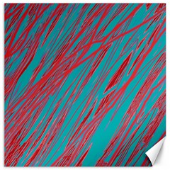 Red and blue pattern Canvas 12  x 12  