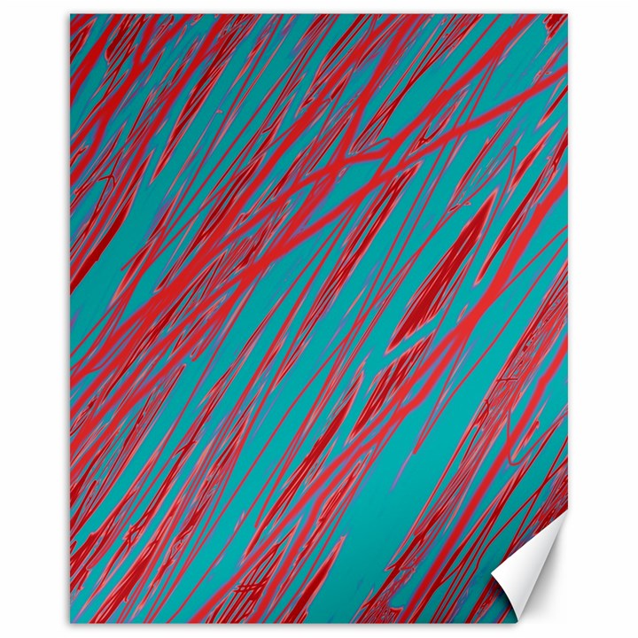 Red and blue pattern Canvas 16  x 20  