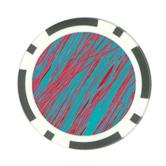 Red and blue pattern Poker Chip Card Guards