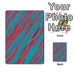 Red and blue pattern Multi-purpose Cards (Rectangle) 