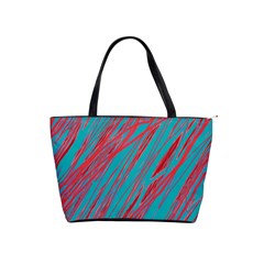 Red and blue pattern Shoulder Handbags