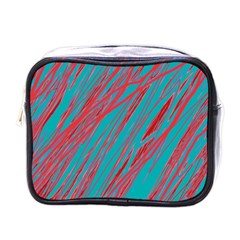 Red and blue pattern Mini Toiletries Bags