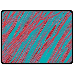 Red and blue pattern Fleece Blanket (Large) 