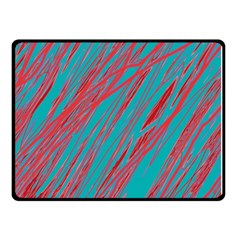 Red and blue pattern Double Sided Fleece Blanket (Small) 