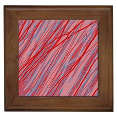 Pink And Red Decorative Pattern Framed Tiles by Valentinaart