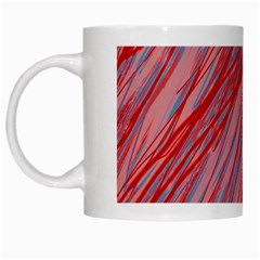 Pink And Red Decorative Pattern White Mugs