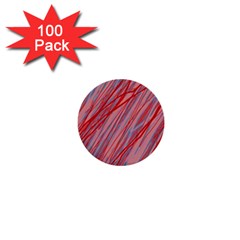 Pink And Red Decorative Pattern 1  Mini Buttons (100 Pack) 