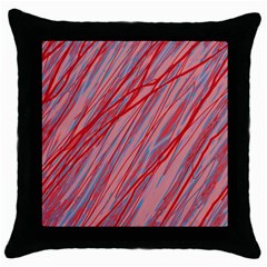 Pink And Red Decorative Pattern Throw Pillow Case (black)