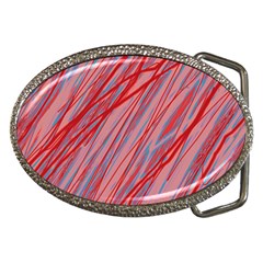 Pink And Red Decorative Pattern Belt Buckles by Valentinaart