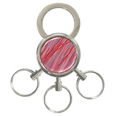 Pink And Red Decorative Pattern 3-ring Key Chains