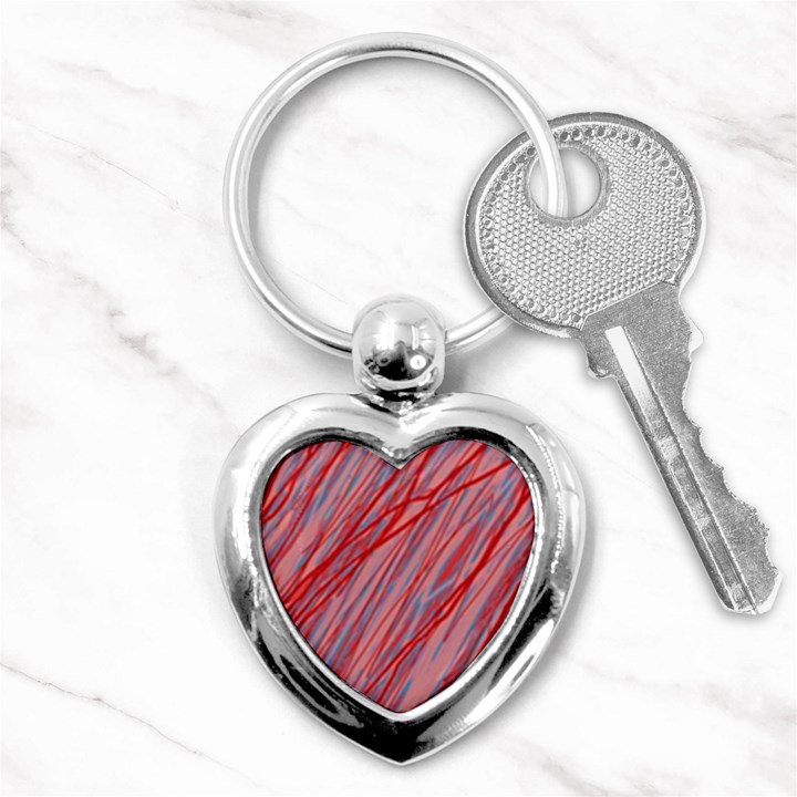 Pink and red decorative pattern Key Chains (Heart) 