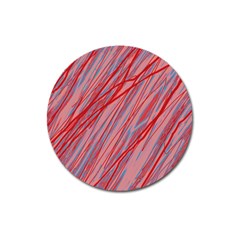 Pink And Red Decorative Pattern Magnet 3  (round)