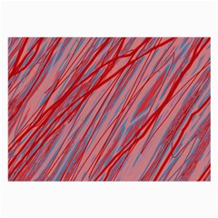 Pink And Red Decorative Pattern Large Glasses Cloth (2-side)