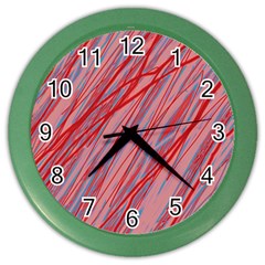 Pink And Red Decorative Pattern Color Wall Clocks