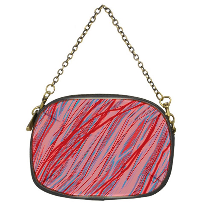 Pink and red decorative pattern Chain Purses (One Side) 