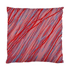 Pink And Red Decorative Pattern Standard Cushion Case (one Side)