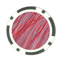 Pink And Red Decorative Pattern Poker Chip Card Guards (10 Pack) 