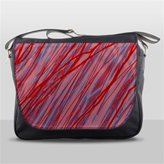 Pink And Red Decorative Pattern Messenger Bags by Valentinaart