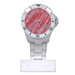 Pink And Red Decorative Pattern Plastic Nurses Watch